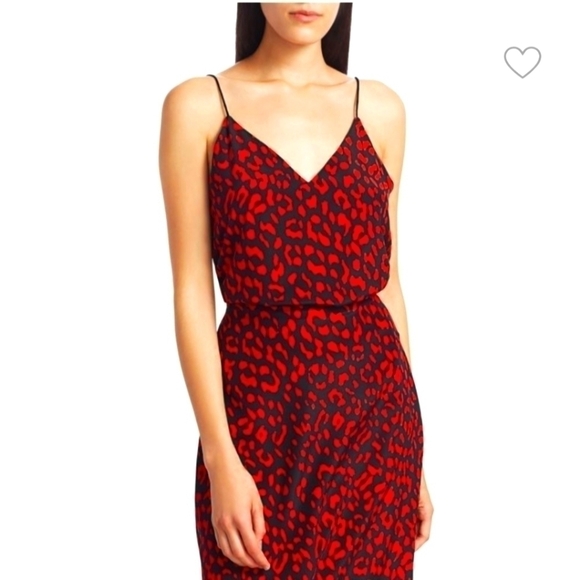 Alice+Olivia Contessa leopard print camisole red medium NWT - Picture 1 of 12